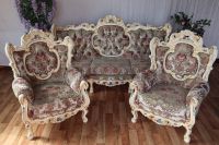 Nr.900 Italienische Couchgarnitur Sofa mit 2 Sesseln Barock Holz Rheinland-Pfalz - Wiesbaum Vorschau