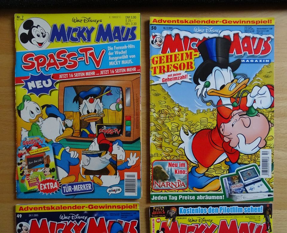 4 Comics Micky Maus von 1995 Nr. 7, 2005 Nr. 49 + 50, 2014 Nr. 40 in Oldenburg