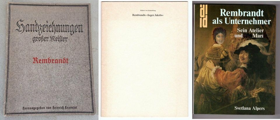 3 Bände zum Künstler Rembrandt, 1926/ 1978/ 1989 in Limburg