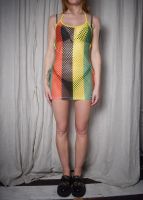 Strandkleid Sommerkleid Streifen bunt Fishnet Neckholder Berlin - Neukölln Vorschau