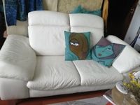 superschöne cremeweiße 2-Sitzer Couch in Echtleder Köln - Nippes Vorschau