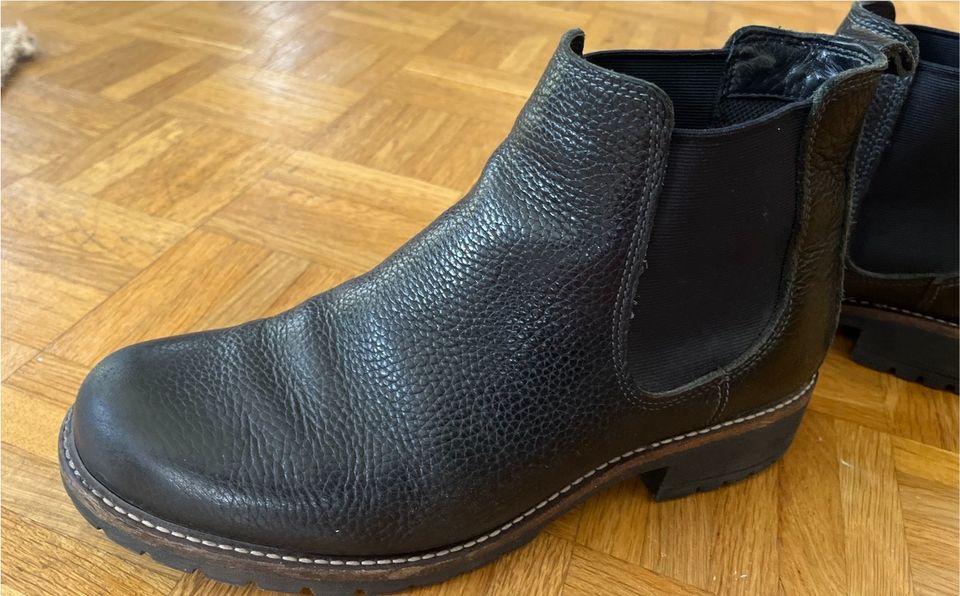 Ecco Boots Chelsea 42 schwarz Leder Elaine in Hamburg