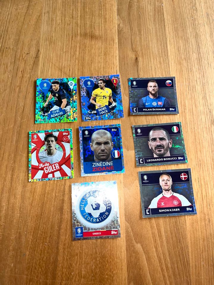 7 Seltene EM 2022 Sticker Topps Shiny in Freilassing