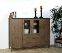 Massivholz Highboard 151x112x41cm Kiefer massiv grau Vitrine glas Niedersachsen - Goslar Vorschau