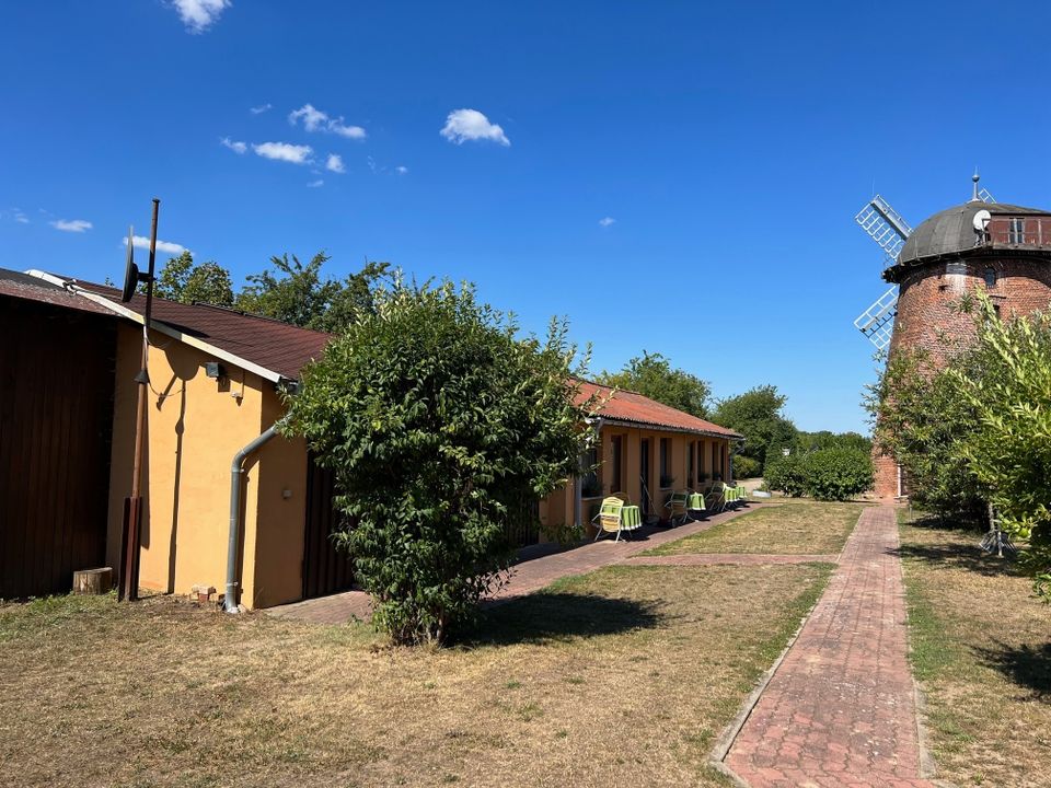 Ca. 10.500 m2 Grundstück! Die historische urig-idyllische Pension "Holländer Mühle" in Rheinsberg