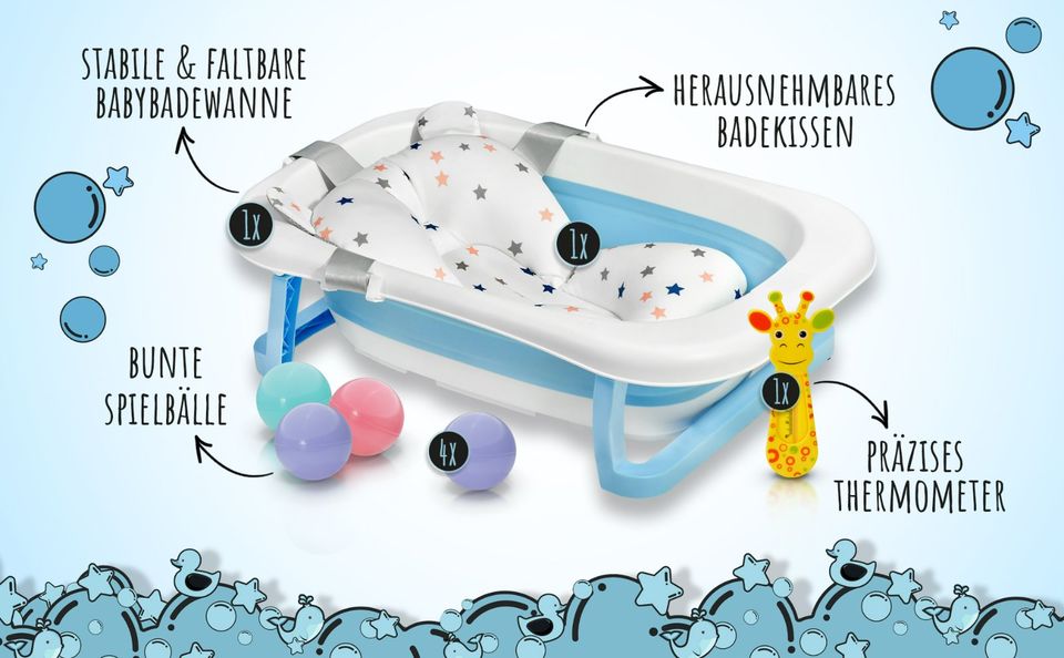 Rabatt60%-Babybadewanne-faltbar-Badewanne-Baby-BPA frei-Neu in Mühlhausen