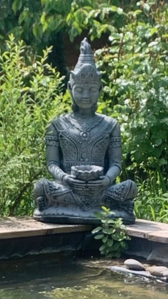 ‼️Buddha 80kg Tempelwächter Teich Feng Shui Brunnen Steinfigur‼️ in Goch