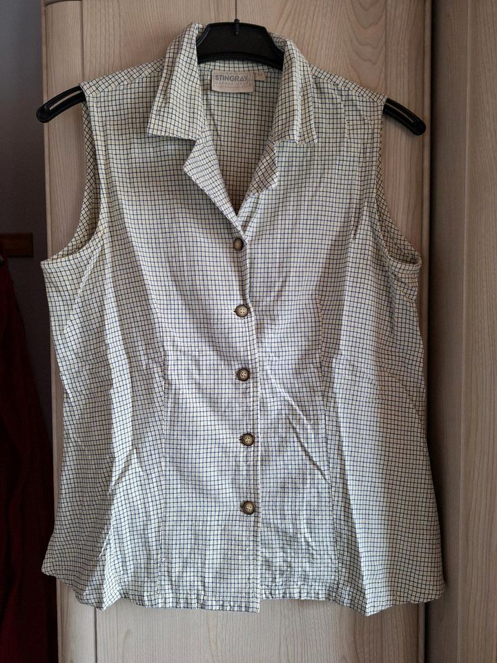 Damen Ärmellose Bluse Hemd 42 in Salzweg