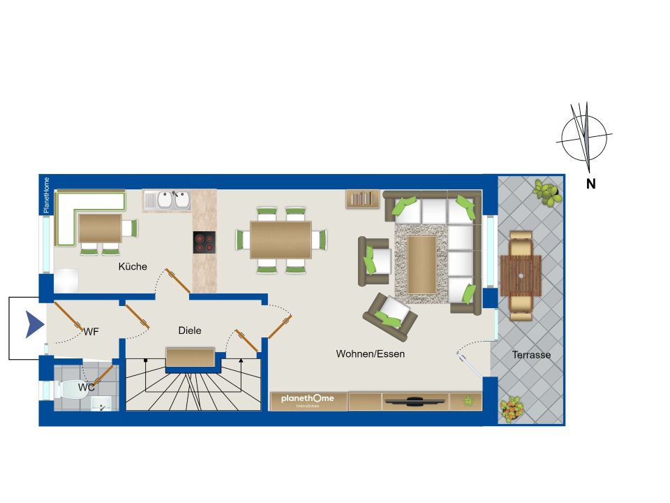 Charmantes Reihenmittelhaus mit durchdachter Raumaufteilung in Lotte in Lotte