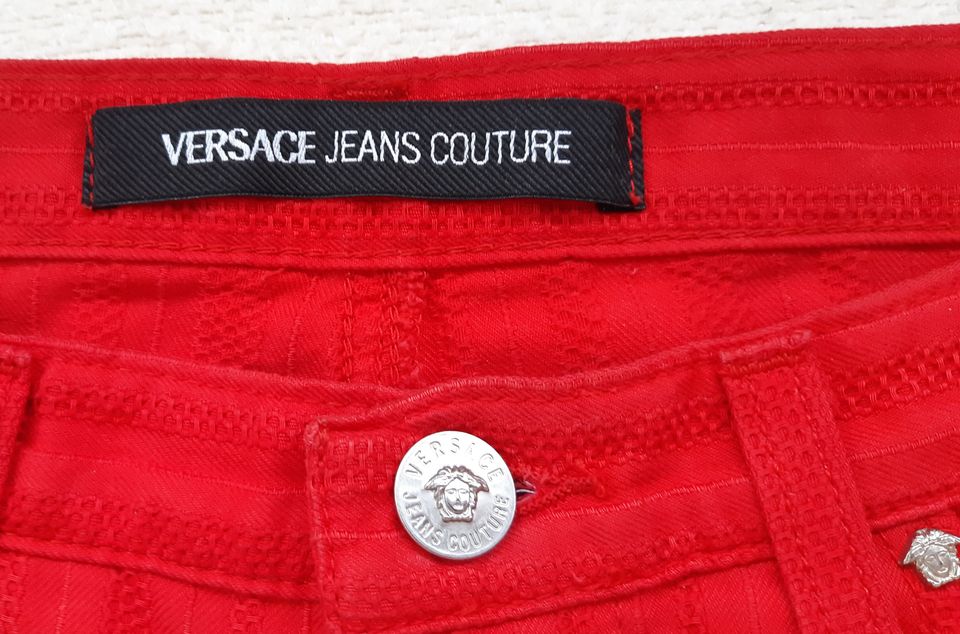 VERSACE JEANS COUTURE rote Hose Jeans Gr. 28 BW Hanf in Jena