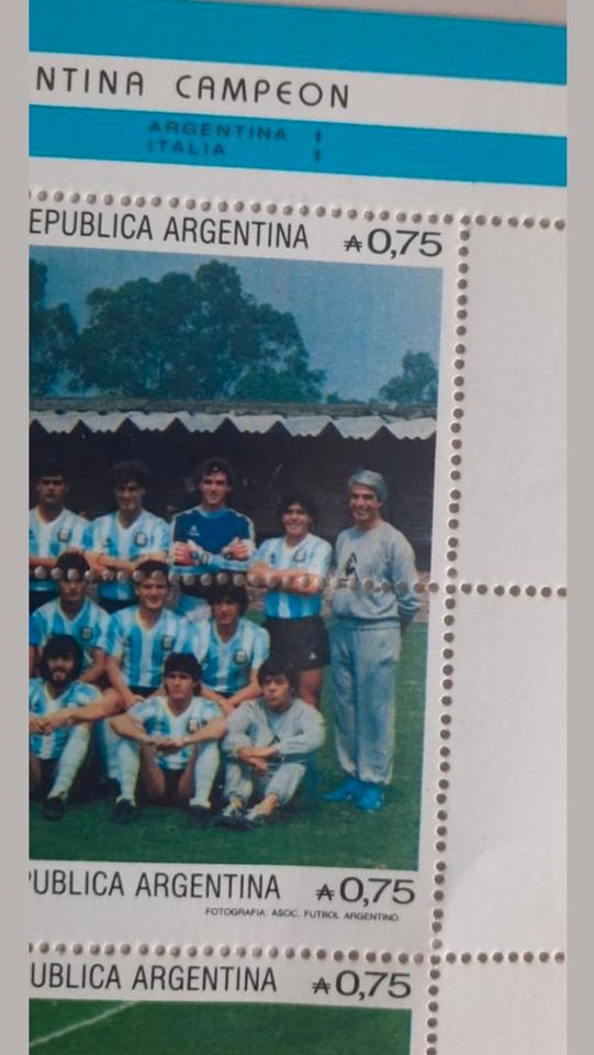 Maradona 1986 Fussball Briefmarke NEU in Weeze