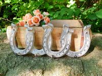 ღ Shabby Chic Garderoben-Haken 4er Wandhaken "Hufeisen" Gusseisen Hessen - Hanau Vorschau