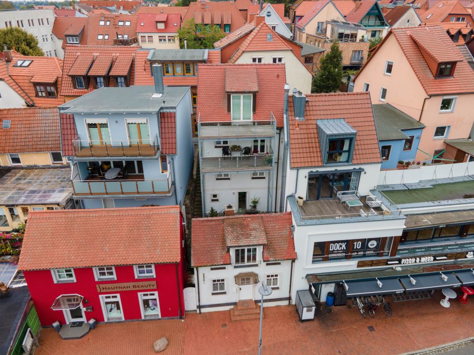 Schönes Stadthaus + Einlieger-Whg. im kleinen Vorderhaus, beide mit freiem Blick auf die Müritz in Waren (Müritz)