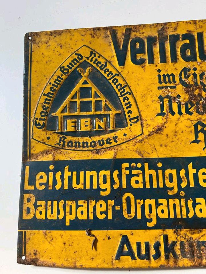 Uraltes Blechschild Niedersachsen / Hannover in Benneckenstein (Harz)