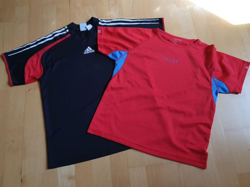 2 x Sport Funktions Fußball Lauf Shirts Adidas Falke 164 in Hannover