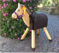 Holzpferd Sunny zum Voltigieren Funny Horses mit Fell Handarbeit Baden-Württemberg - Schwetzingen Vorschau