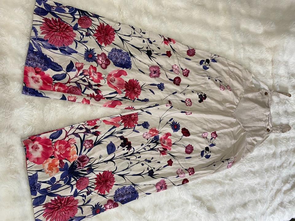 NEU Jumpsuit Overall Einteiler Latzhose beige bunt floral L 40 in Saarbrücken