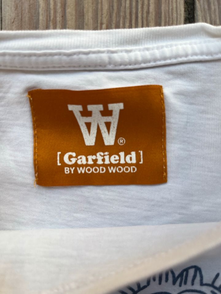 Wood Wood x Garfield T-Shirt weiß Gr. 9/10 Jahre in Hamburg