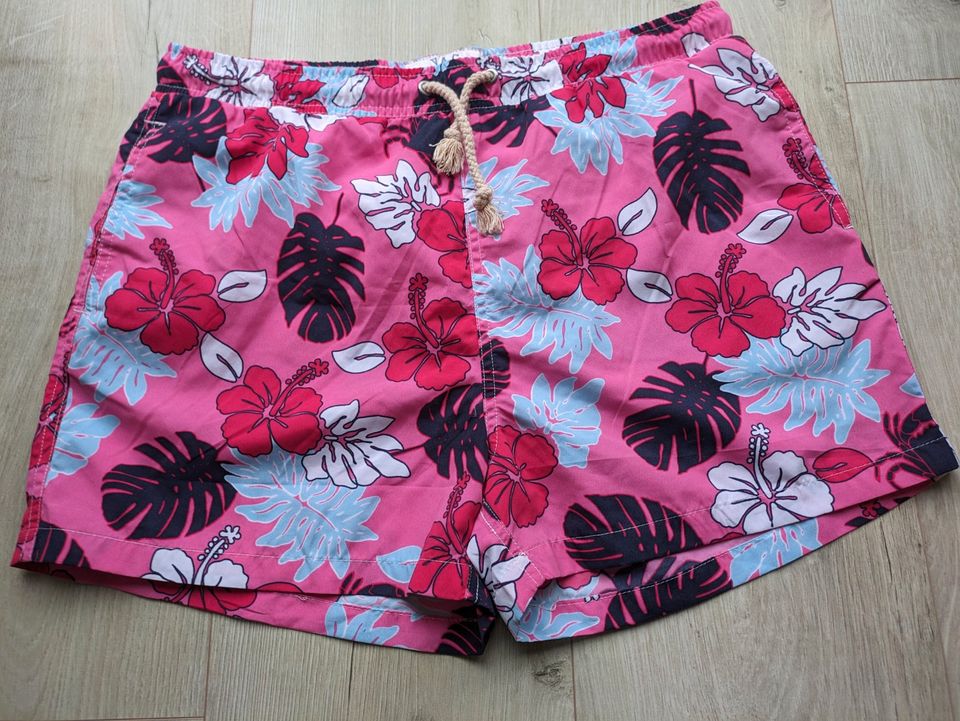 ❤️‍HAVACOA  Badeshorts, Pink/Blüten/Blätter, Größe L❤️‍ in Kolbermoor