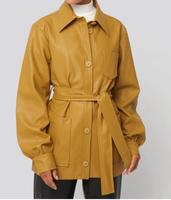 Balloon Sleeve Tied Waist Pu Jacket Bayern - Forchheim Vorschau