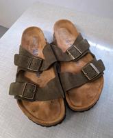 Birkenstock Sandalen Pantoletten Arizona Größe 41 Leder Olivgrün Bayern - Aschaffenburg Vorschau