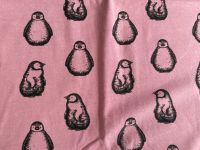 Jersey Stoff Stenzo Textiles Pinguin mit passend Bündchen in rosa Rheinland-Pfalz - Limburgerhof Vorschau