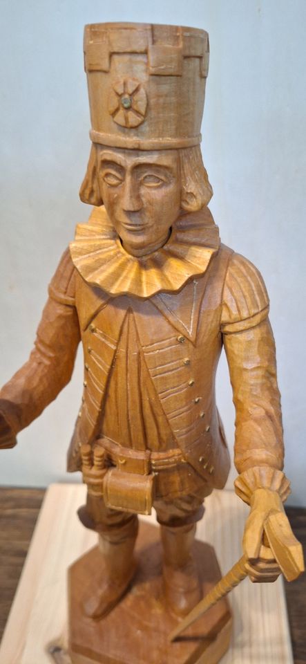 Bergmann geschnitzt,Erzgebirge Figur,Geschnitzte Holzfigur in Plauen