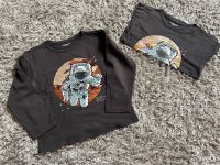 Vertbaudet Shirts 110 Longsleeve Zwillinge Astronaut Pailletten Baden-Württemberg - Öhringen Vorschau