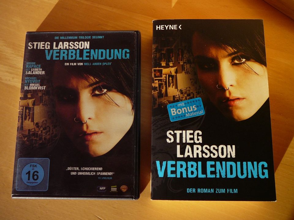 Thriller Stieg Larsson Verblendung Buch + Film DVD in Pfarrweisach