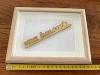 Bild Rahmen Holz Kunst Lasercut Schriftzug Kochen Handarbeit Koch Köln - Mülheim Vorschau