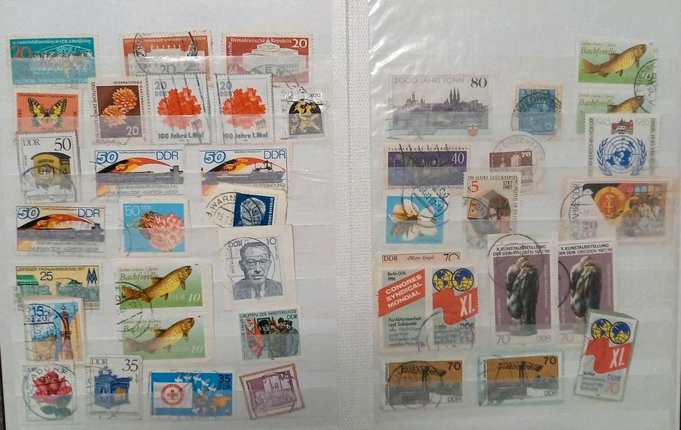 DDR Briefmarken gestempelt, teilweise ungestempelt in Saulheim