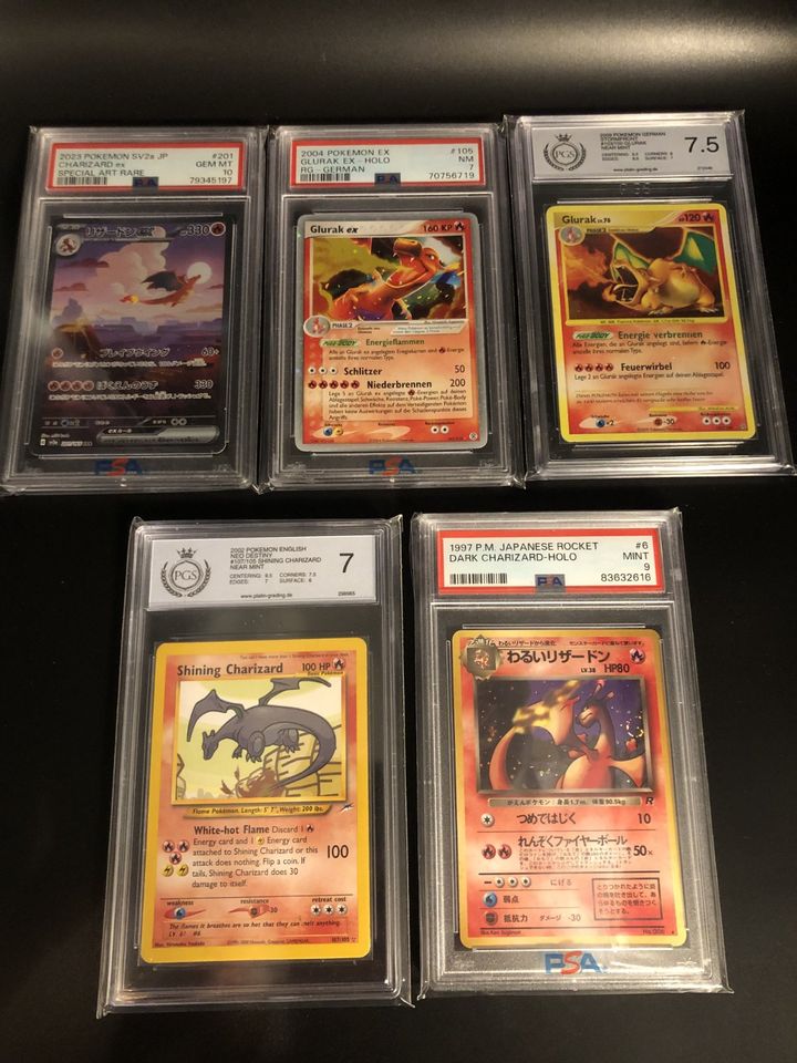 Pokémon Glurak Sammlung Stormfront Shining EX Dark PSA / Pokemon in Bad Rodach