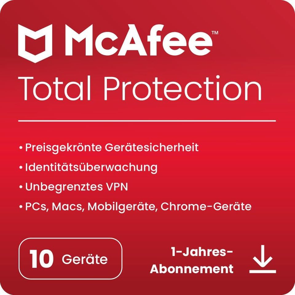 McAfee Total Protection | 10 Geräte | 1 Jahr in Deggendorf