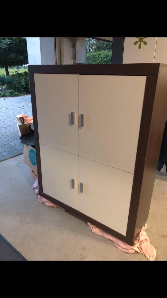 Kommode Schrank Sideboard weiß braun in Hoyerswerda