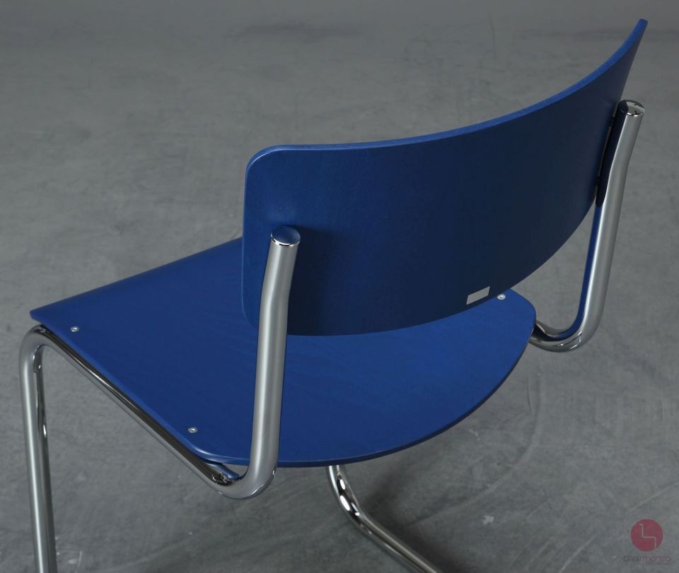 Thonet S43 Freischwinger Bauhaus Klassiker Stuhl Blau Schwarzblau in Würzburg