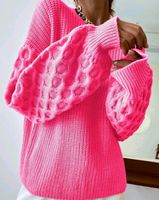 Damen Pullover/ Strickpullover, knalliges  pink in M Berlin - Zehlendorf Vorschau