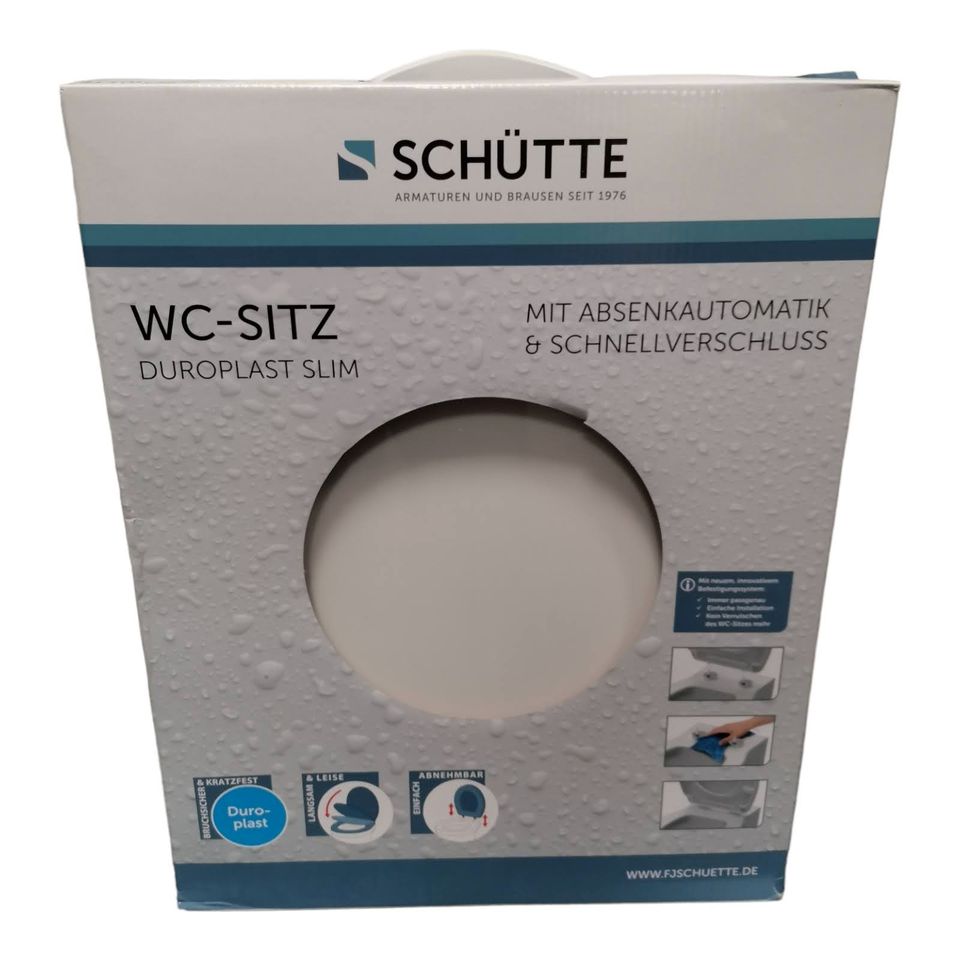 WC-Sitz SLIM WHITE • Duroplast • Mit Absenkautomatik • SCHÜTTE