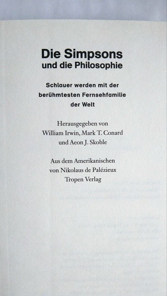 Die Simpsons und die Philosophie in Ilmenau