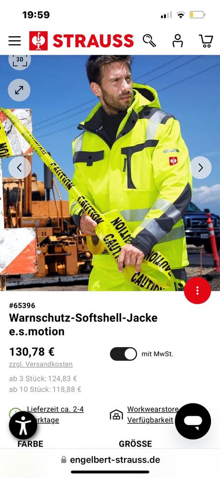 Warnschutzjacke Engelbert Strauss NEU  Größe L e.s. motion in Husum