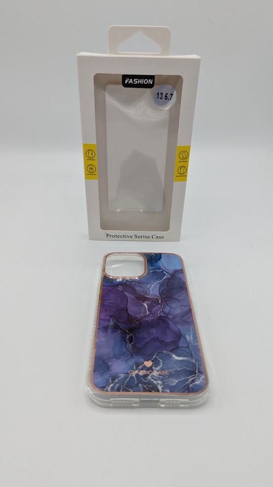 Hülle für iPhone 13 Pro Max Silikon Marmor Violett NEU in Oberkochen