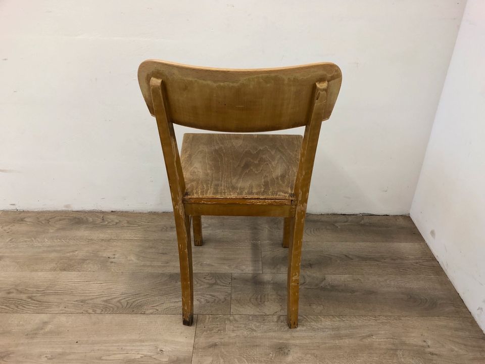 #A Stuhl einzeln Holz Shabby ohne Polster Wohnzimmer Deko DDR in Burgstädt