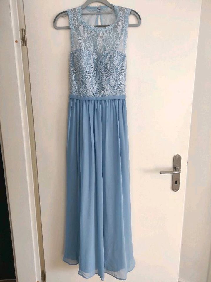 Festkleid Ballkleid Brautjungfernkleid hellblau mit Spitze in Rositz