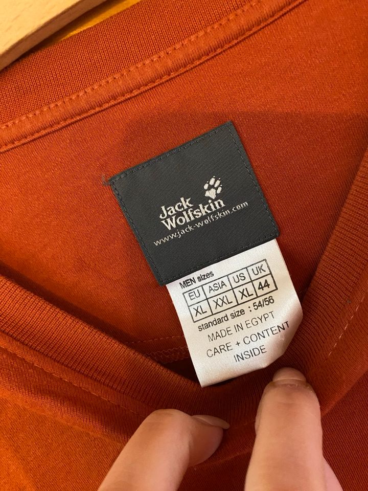 Oranger Pullover Größe XL Jack Wolfskin in Weisel