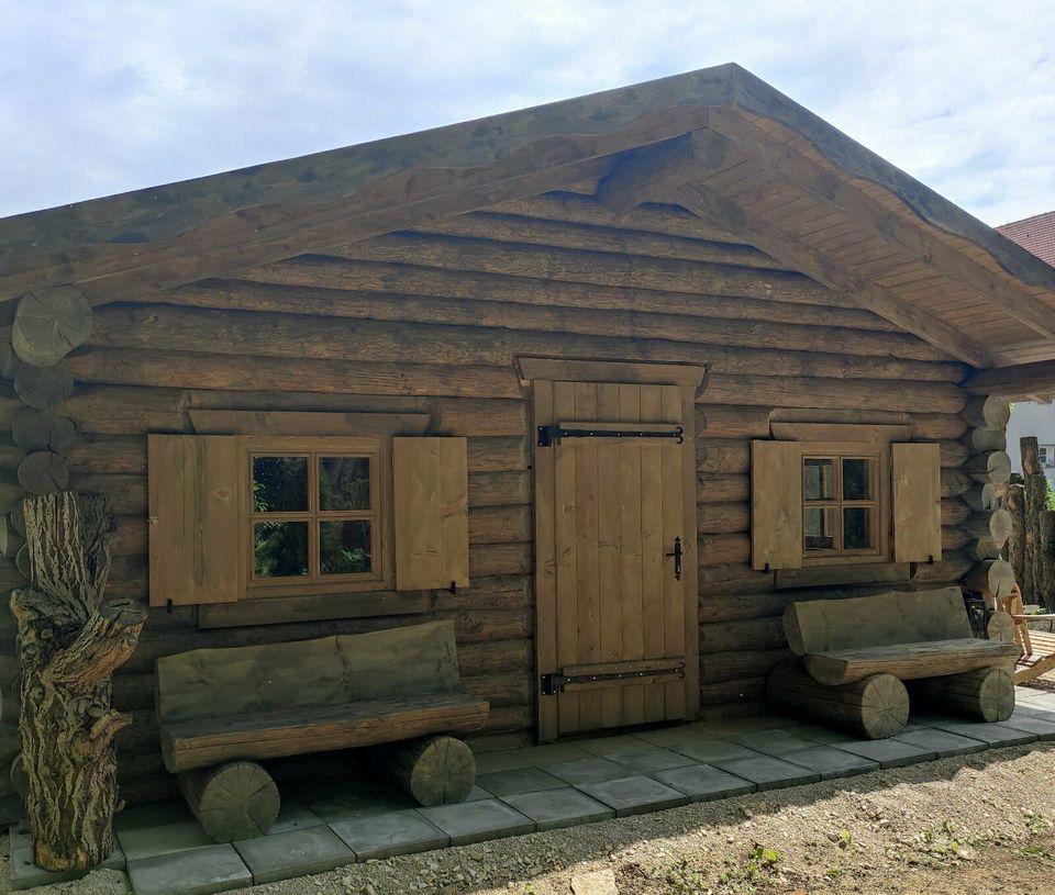 Blockhaus Gartenhaus  Grundbausatz von Blockstammholz in Heidenrod