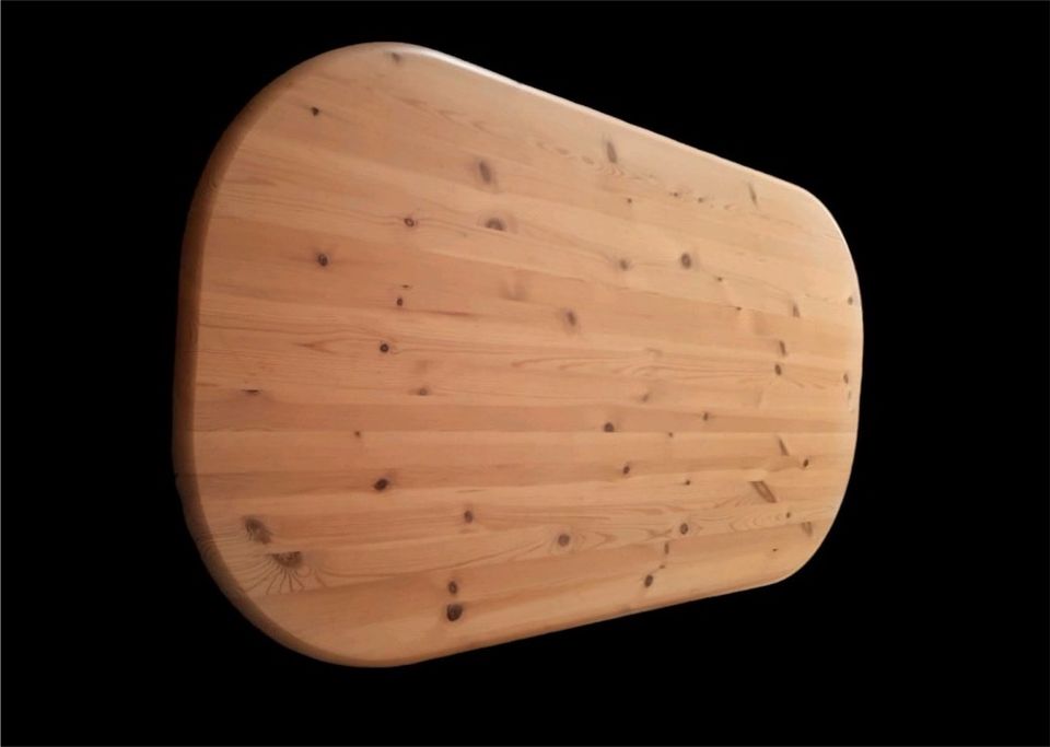 Tischplatte Massivholz Kiefer oval 140x74x4 Esstisch in Sebnitz