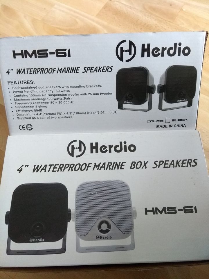 Herdio Lautsprecher Marine Speakers 120 Watt HMS-61 4" NEU/OVP in Henstedt-Ulzburg