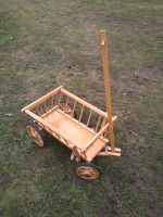 Handwagen Bollerwagen Holz DDR Speichenräder super Zustand alt Sachsen - Wildenfels Vorschau