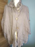 Leinen Jacke Bluse Überwurf, Jäckchen (made in Italy), Gr. M/L Hessen - Rodgau Vorschau