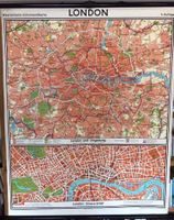 Schulkarte Rollkarte Wandkarte London England Rarität vintage Dek Düsseldorf - Bilk Vorschau