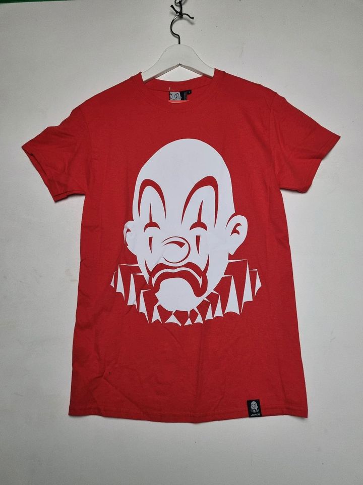 NEU - SIZE S - JOKER BRAND LOGO T-SHIRT CLOWN ROT in Hanau